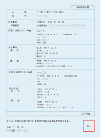 戸籍謄本(抄本)